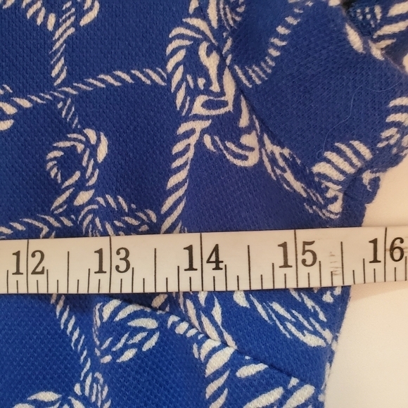 Talbots Medium Petites Nautical Rope Dress Blue Short sleeve Back zip - Picture 10 of 12